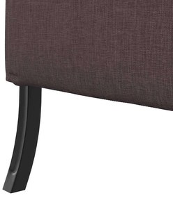 Sofá de Encosto Alto Castanho 109x56x121 cm Tecido