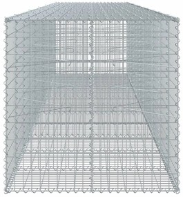 Cesto gabião com cobertura 550x100x100 cm ferro galvanizado