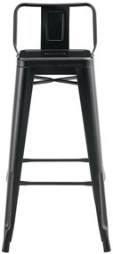 Conjunto 5 Bancos de bar TOL R1 EK, empilhável, aço, preto
