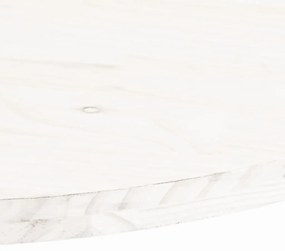 Tampo de mesa oval 100x50x2,5 cm madeira de pinho maciça branco