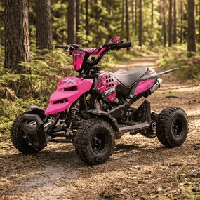Mini moto 4 gasolina para crianças 49cc Raptor R4 Rosa