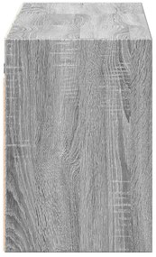 Móvel de parede p/ TV c/ luzes LED 130x31x45 cm cinzento sonoma