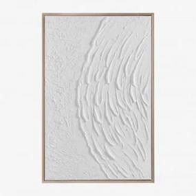 Quadro Decorativo 60x90 Cm Em Relevo De Escaiola Severine Branco - Sklum