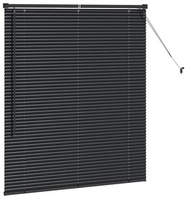 Persiana de Janela com cortinas Outros Manual Preto 110 x 130 cm Alumí