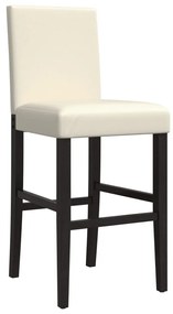 Cadeiras de bar 2 pcs seringueira maciça e couro artificial