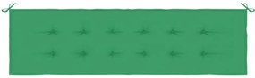 Almofadão p/ banco de jardim 180x50x3 cm tecido oxford verde