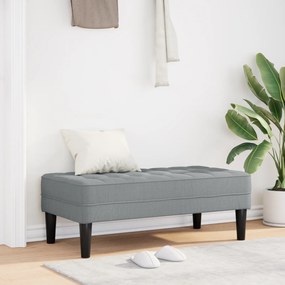 Banco vidaXL Cinza claro 113x57x39 cm Tecido