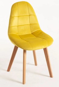 Pack 2 Cadeiras Kelen Veludo - Amarelo