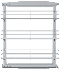 Unidade cestos p/ cozinha 3 pcs 47x15,5x55,5 cm arame prateado