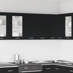 Armário de parede “Lyon” 60x31x60 cm derivados de madeira preto