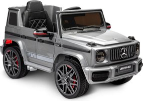 Carro elétrico para crianças até aos 5 anos Mercedes G63 AMG, 12V, bateria lítio, pneus de borracha, Controle remoto Cinzento