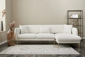 Sofá-Cama de Canto Simena – Creme Dourado – 77x77x70 cm