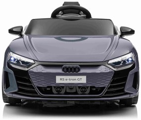 Carro elétrico para crianças Audi RS E-tron GT 12V, controlo remoto, USB / AUX, Bluetooth, bateria de lítio, luzes LED licença ORIGINAL Cinzento