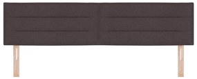 Cabeceira vidaXL Design Linhas Marrom Escuro 180 cm Tecido