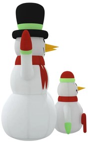 Família bonecos de neve insuflável com luzes LED 500 cm