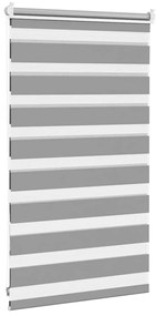 Estore de rolo 50 x 100 cm, linhas de zebra / Cinza