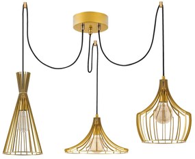 Candeeiro de Teto Mezopotamya – Dourado – Diâmetro 114 cm, Altura 130
