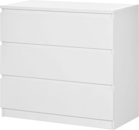 Cómoda com 3 gavetas 80 x 39 x 73 cm branco