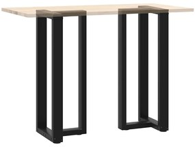 Pés de mesa de bar em forma de T, 2 peças, preto, 50x35x(100-101) cm,