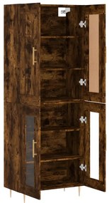 Armário alto 69,5x34x180 cm madeira processada carvalho fumado