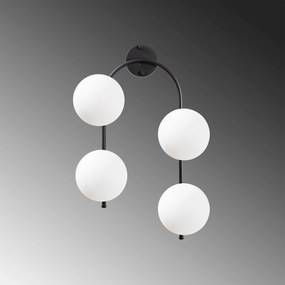 Aplique de Parede Jewel - Preto e Creme - 40 x 26 cm