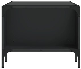 Mesa centro c/ prateleira 100x51x40 cm derivados madeira preto