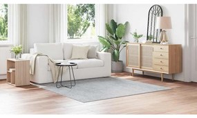 Tapete Shaggy Alta Pile Cinza 200x200 cm PP