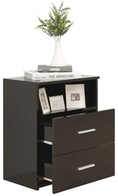 Mesas de cabeceira 2 pcs 50x32x60 cm preto
