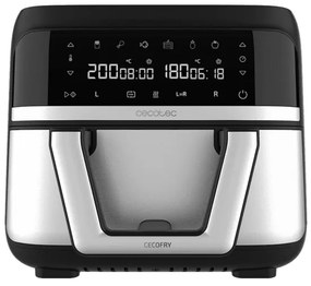 Fritadeira sem óleo Cecotec com capacidade de 9 L Cecofry Dual 9000 Airfryer dietética digital e compacta, com dupla temperatura, tecnologia PerfectCo