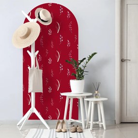 Autocolante de parede para corredor - Arco de flores decorativo