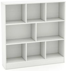 Organizador de 3 camadas, estante de 10 cubos, 140 cm, prateleira de exposição de madeira para sala de estar - natural