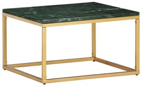 Mesa de centro 60x60x35cm pedra genuína textura mármore verde