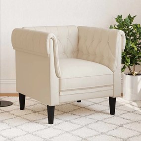 vidaXL Poltrona chesterfield linho