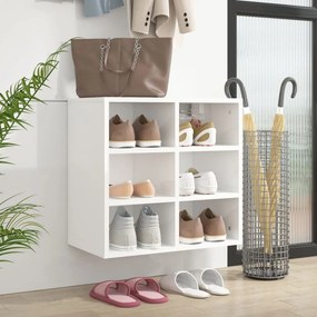 vidaXL Sapateira 52,5x30x50 cm branco brilhante