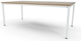 Mesas de Reuniões 2000x1200mm Alfa Branco / Carvalho Mediterrâneo