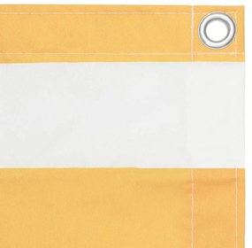 Tela de varanda 75x500 cm tecido Oxford branco e amarelo