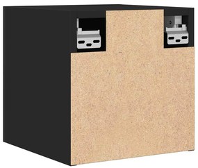 Móvel de TV de parede 30,5x30x30 cm preto