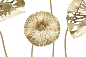 PAINEL DE PAREDE DE FERRO FLORES DOURADAS CM 50X5X50 MULTICOLORIDO