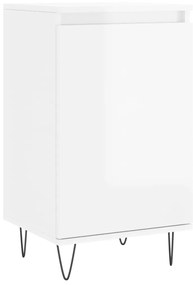 Aparadores 2 pcs 40x35x70 cm deriv. de madeira branco brilhante