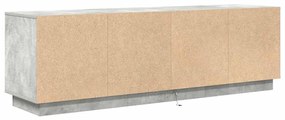 Móvel de TV com luzes LED 160,5x41x50 cm cinzento cimento