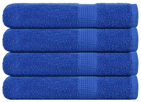 Toalhas 4 pcs 100x200 cm 360 gsm 100% algodão azul