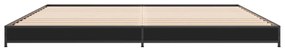 Estrutura de cama 200x200 cm derivados de madeira/metal preto