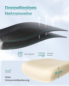 Cadeira ergonómica para escritório com tecido em rede e apoios de braços rebatíveis 64 x 71,5 x 116-135 cm Preto
