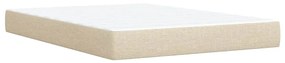 Cama com molas/colchão 140x190 cm tecido cor creme
