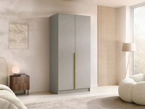 Roupeiro Closico Staton I, Caxemira, Dourado, 215x100x58cm, 101.6 kg, Portas para roupeiro: Com dobradiças