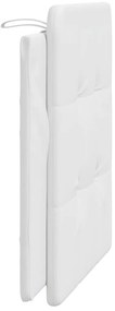 Almofadão de cabeceira 100 cm couro artificial branco