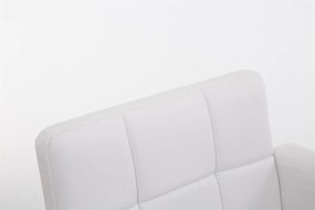 Banco de bar Los Angeles em couro sintético 60 x 93-113 x 56 cm Branco