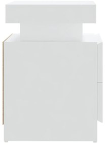 Mesa de cabeceira derivados de madeira branco