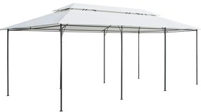 Gazebo com cortinas 600x298x270 cm 180g/m² branco