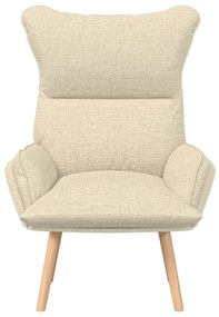 Cadeira Relaxante vidaXL em Tecido Creme